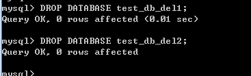 使用DROP DATABASE 语句删除数据库