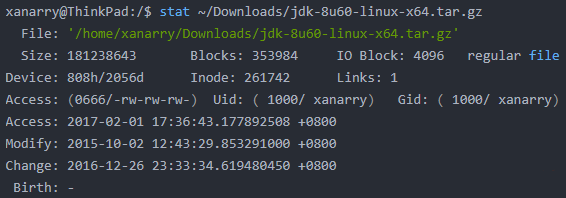 查看jdk-8u60-linux-x64.tar.gz文件的大小