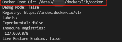 Docker Root Dir由/var/lib/docker变为你指定的目录