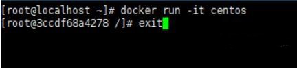 退出容器并结束容器运行 exit