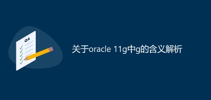 关于oracle 11g中g的含义解析