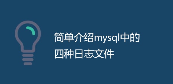 简单介绍mysql中的四种日志文件