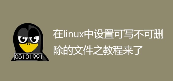 在linux中设置可写不可删除的文件之教程来了