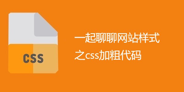 一起聊聊网站样式之css加粗代码